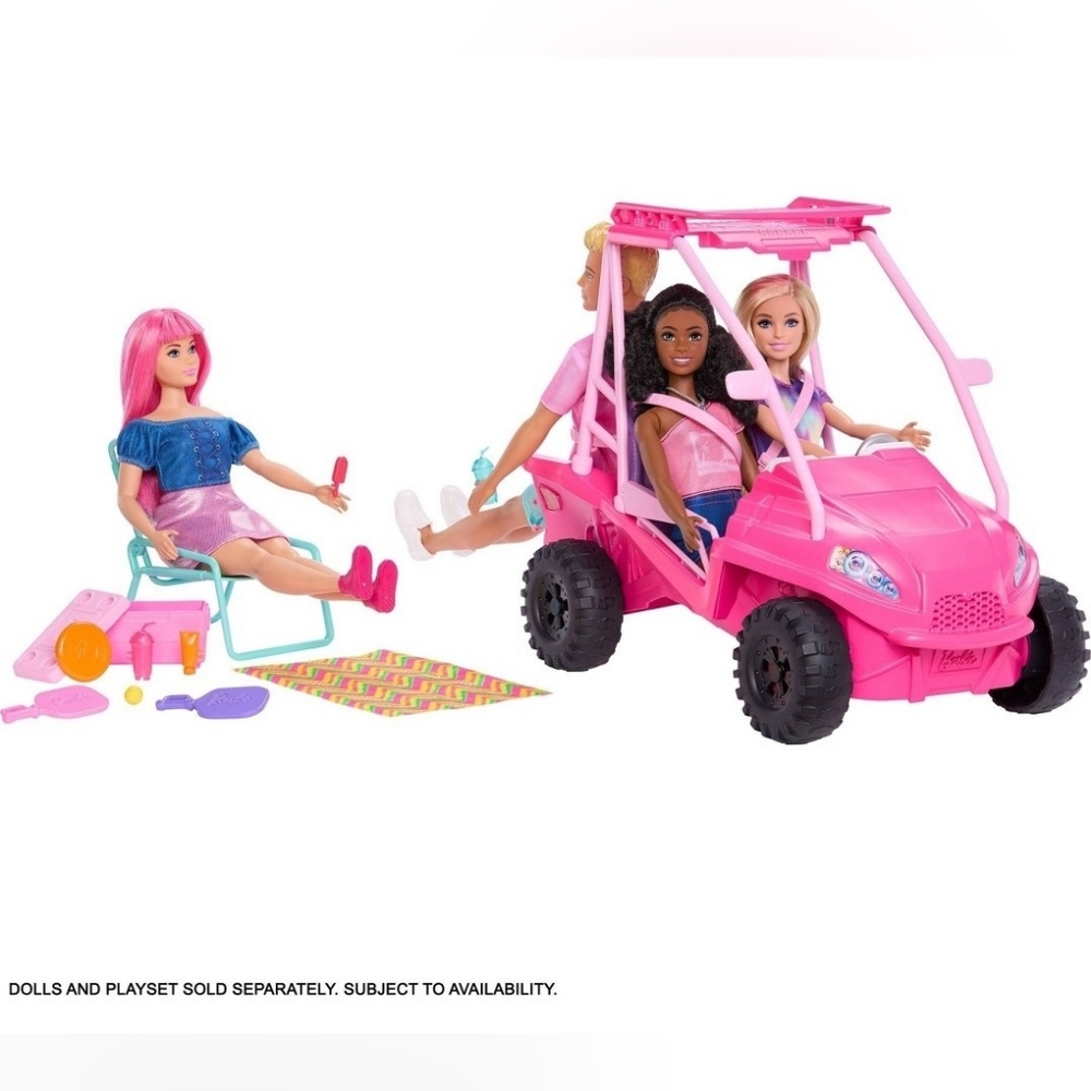 Barbie Beach Detectives Pink Buggy - Picture 5 of 7